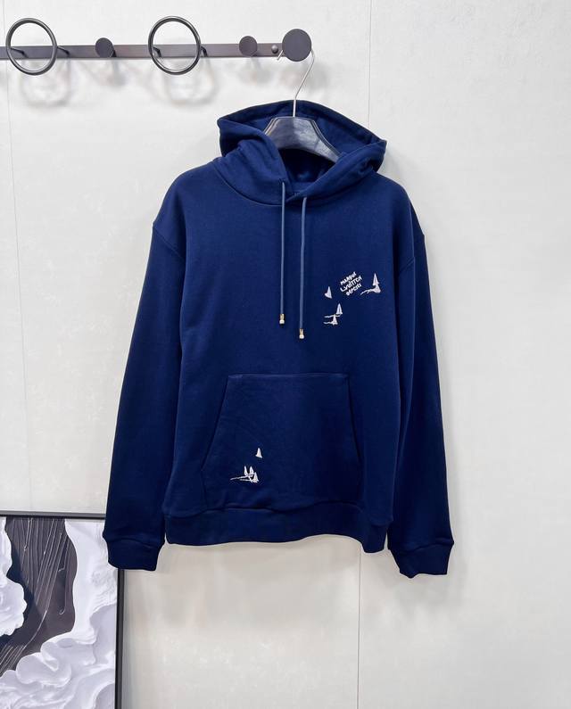 Louis Vuitton's new 2025 embroidered hooded drawstring sweatshirt, custom-made f