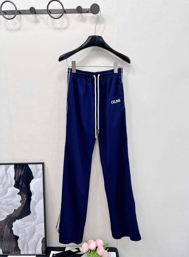 Celine25Ss early spring new college style sports casual jacket + trousers set |