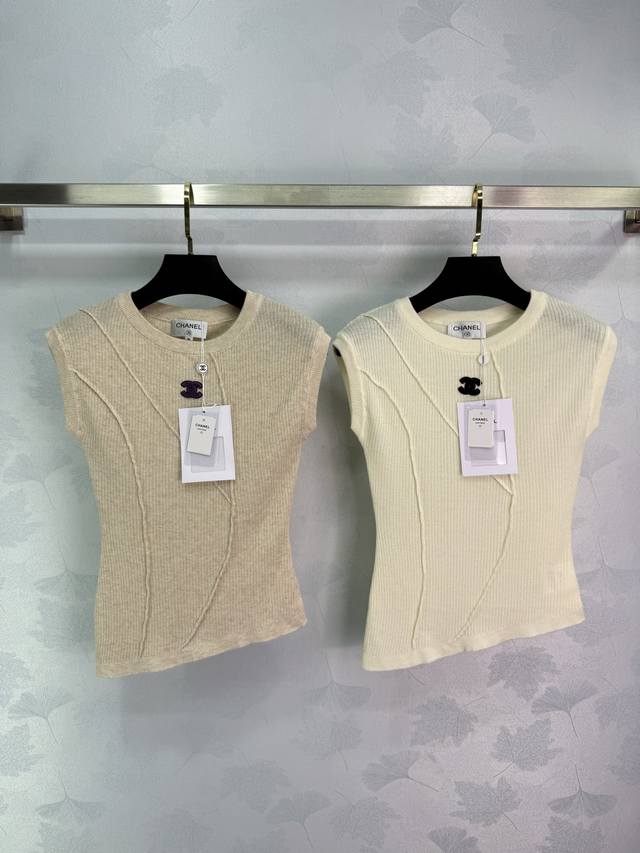 Chane* 2025 New Arrival. Bias-cut knit top, custom-made with imported YB yarn, s