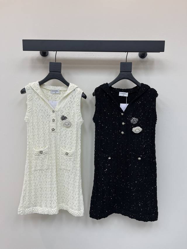 Chane*25 early autumn new navy collar knitted vest dress sleeveless dress specia