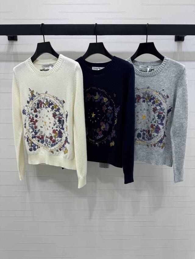 New, original, high-end quality, Dio* 2025 Early Fall collection! Round-neck emb