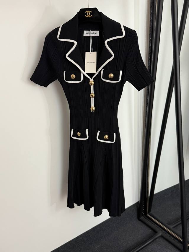 Style No. 20254391 Self Portrai*Sp New French Elegant Half-button Lapel Waisted