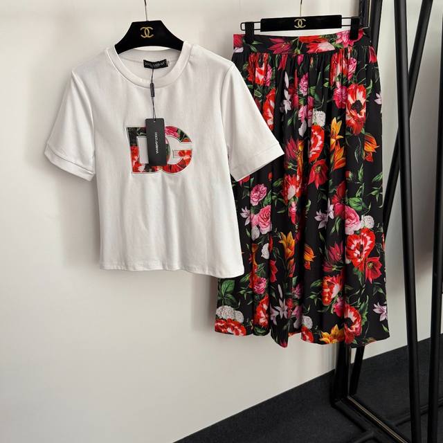 Style No. 20254387 Dg* newest set, Dg letter short-sleeved T-shirt + printed hig