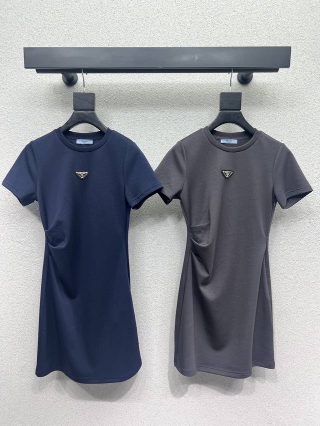 Home Simple Short-Sleeve Dress: Understated Luxury, 3D Cut, Streamlined Design,