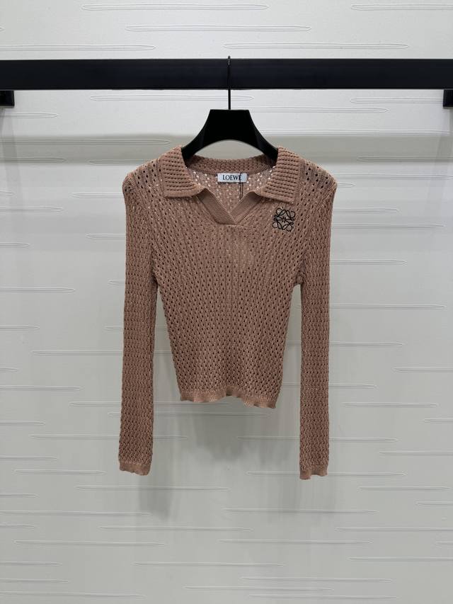 New, original, high-quality Loew* 2025 Early Fall collection! Lapel, hollow knit