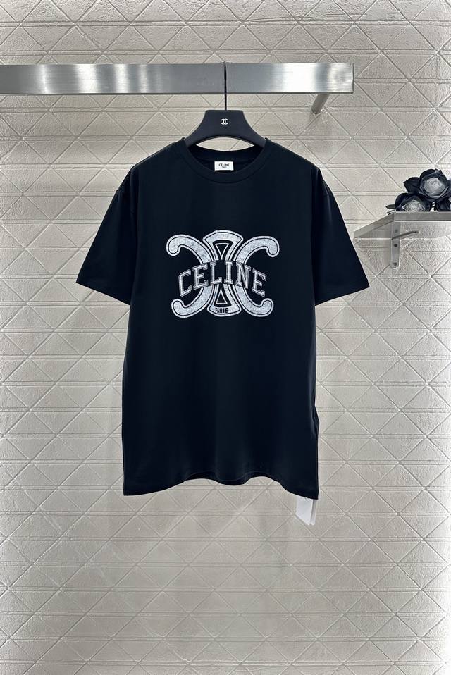 Celin*2025 New Arrival. Round neckline with custom lettering print. Made of Yb v
