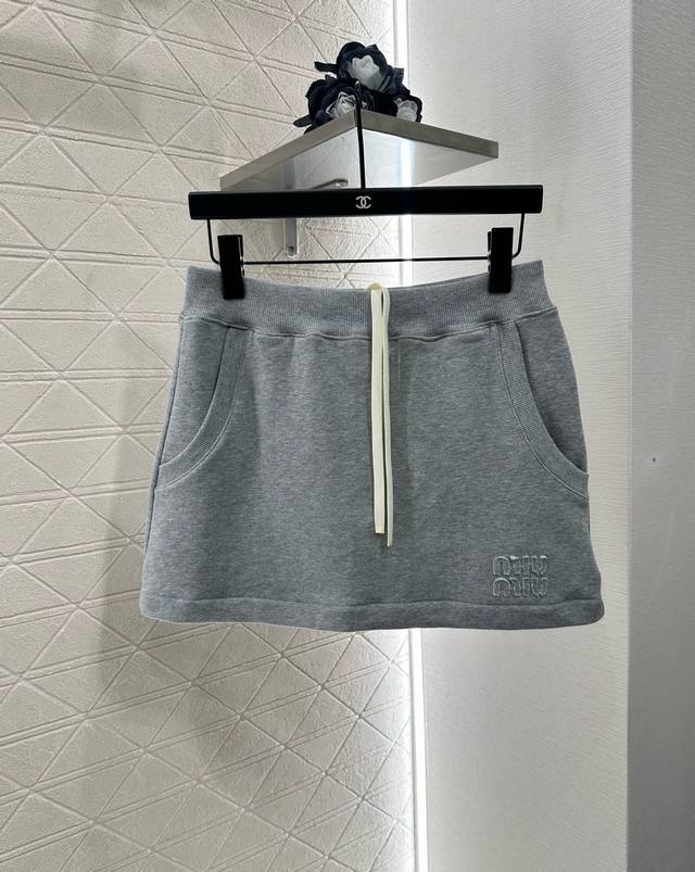 Miumi*2025 New Arrival High-Waisted Drawstring Skirt Custom Made of Yb Original