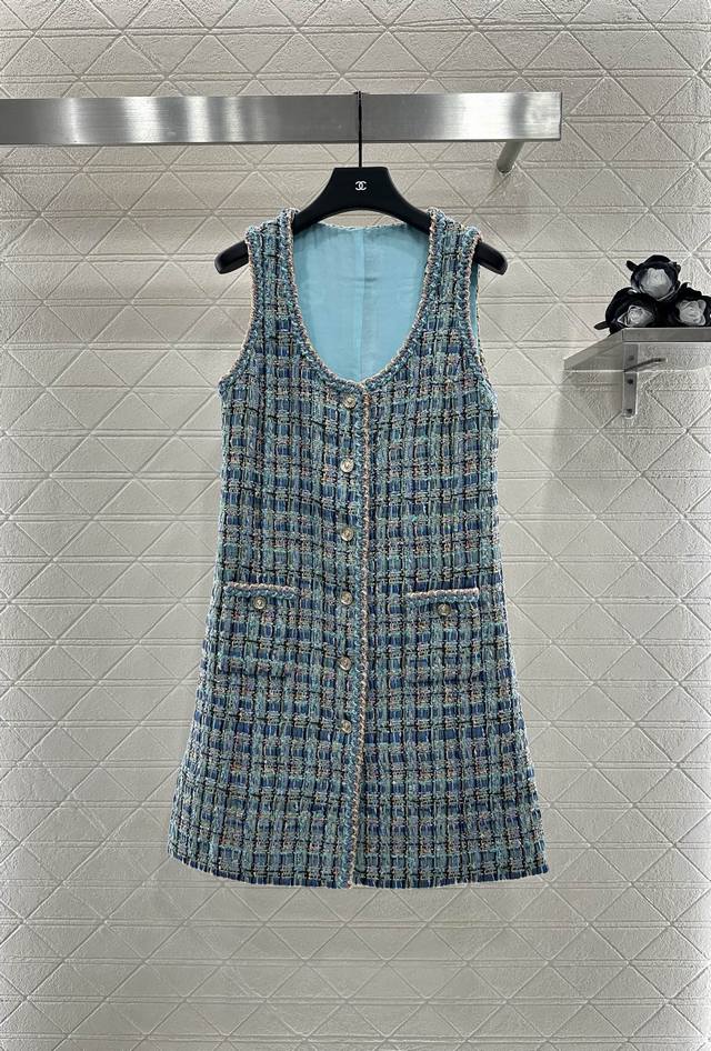 Chane*2025 New Arrival: Braided Sleeveless Dress with Bound Hem. Custom YB impor