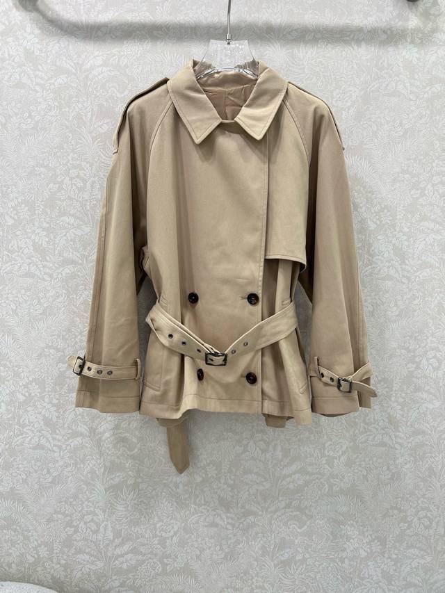 Prad* 25 Early Fall new short trench coat with elegant lapel and windshield pane