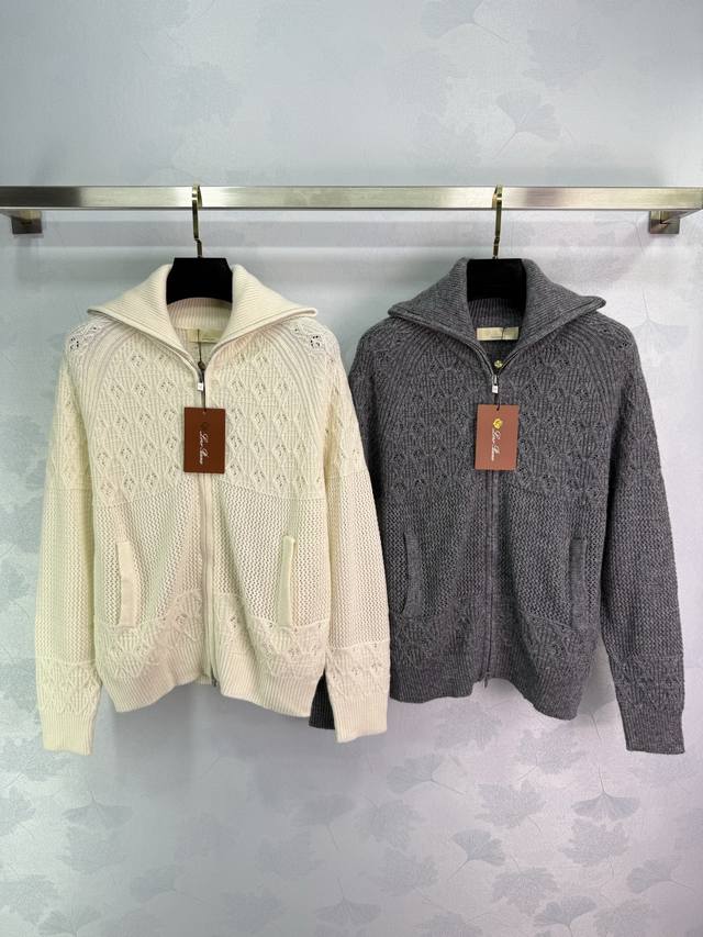 Lp*25 Early Fall new style lapel knitted cardigan with exquisite hollow pattern