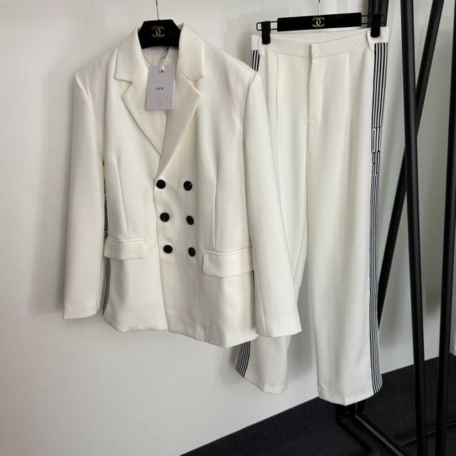 Style No. 20254352 Dio* new Ol suit, double-breasted long-sleeved suit jacket wi
