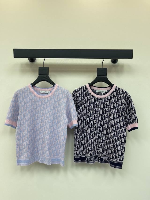 Dio*25 new monogram logo knit short-sleeves! Custom imported knit material is co