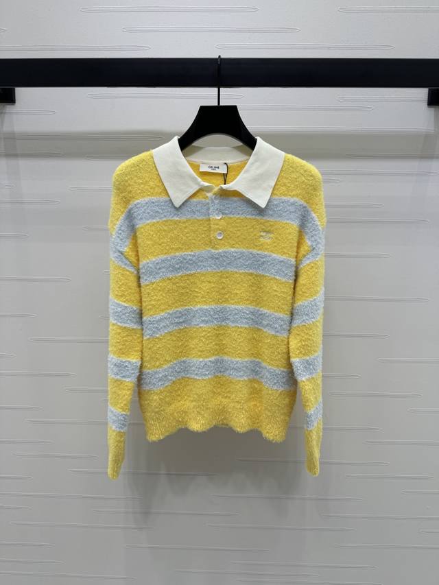 New, original, high-quality Celin* 2025 Early Fall collection! Lapel striped lon