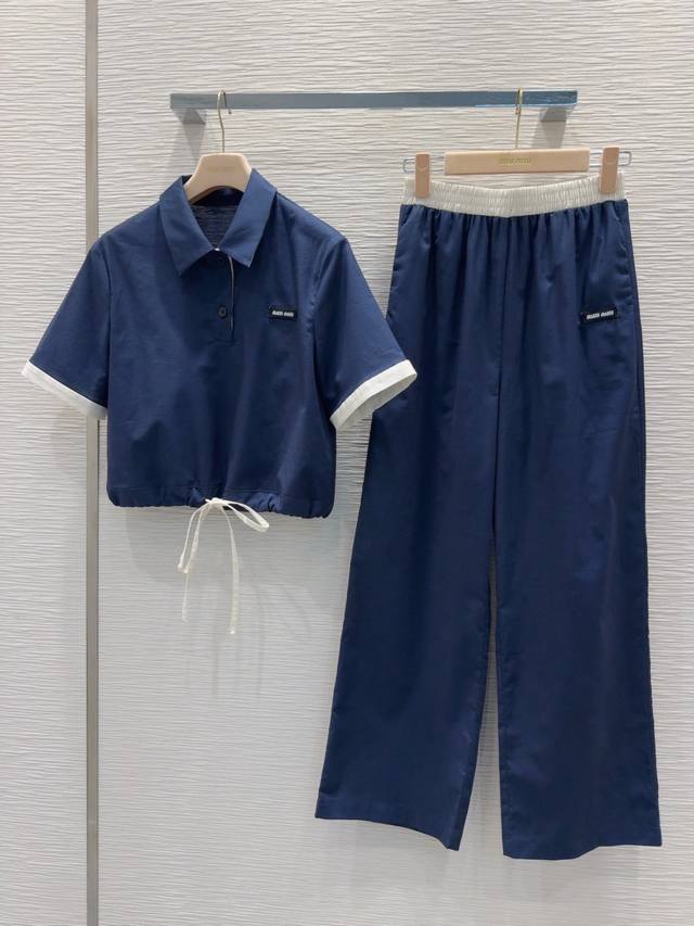 Miu Mi*2025Ss new set, 20% linen + 80% cotton limited edition! This stunning set