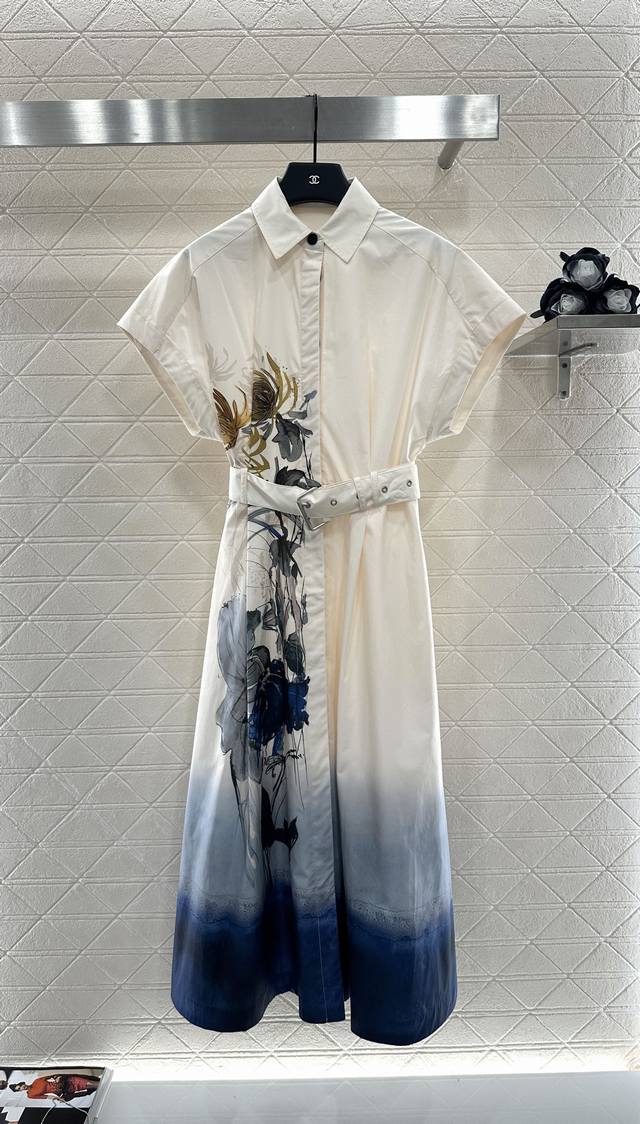 Dio*2025 New Arrival: Traditional Chinese Style Belt Dress. Custom YB twill cott