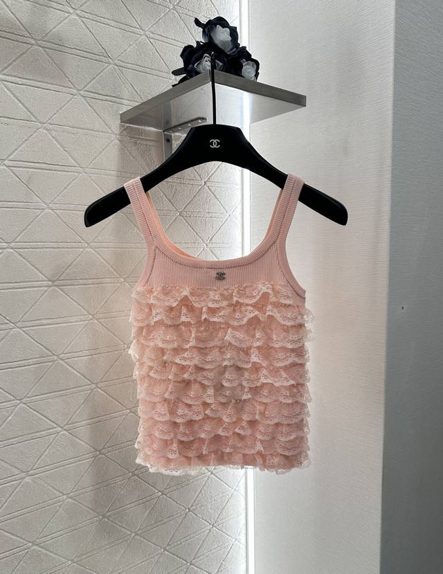 Chane*2025 New Arrival. Custom lace knitted camisole, woven with imported YB yar