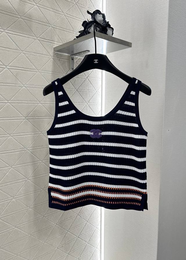 Chane*2025 New Arrival Striped Knit Vest Custom-Woven Yb Wool Yarn for Comfort a