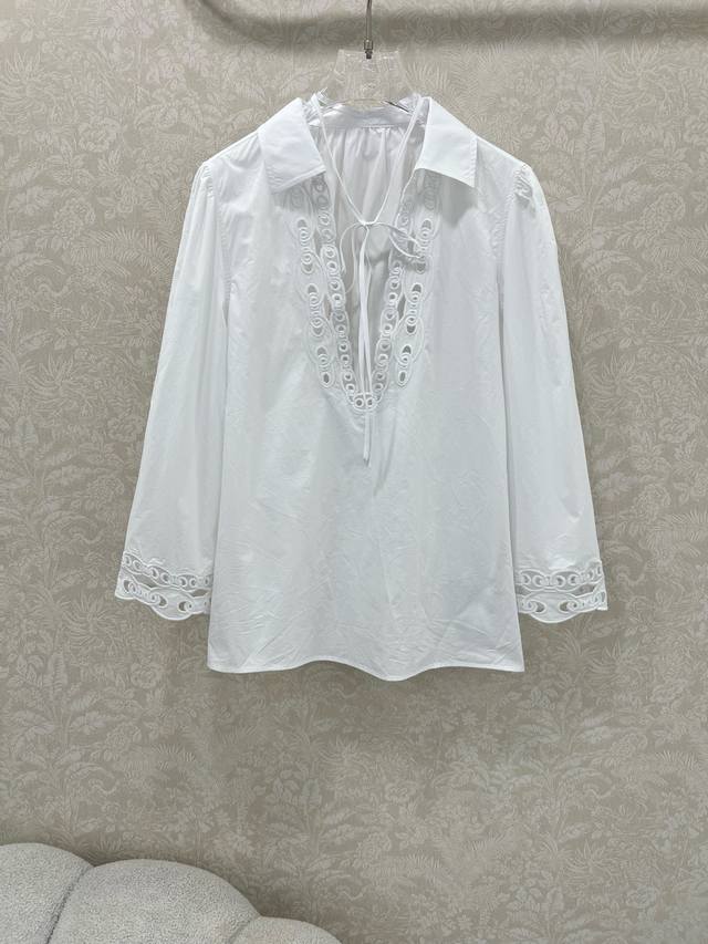High Edition Gucc* 25 New Hollow Burnished Lapel Long-Sleeved Shirt Custom Made