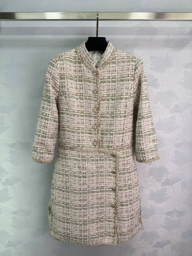 Chane*25 Early Fall Collection, new French Chanel-inspired wool patchwork dress.