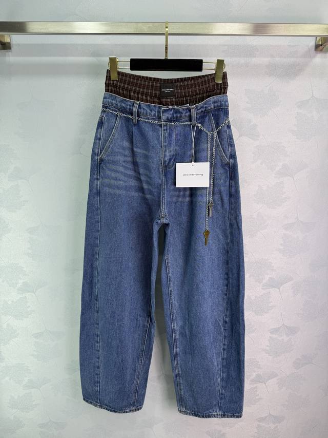 Alexander*R Wang 25FW Early Fall Keychain-Patterned Scimitar Jeans | Exclusive Y