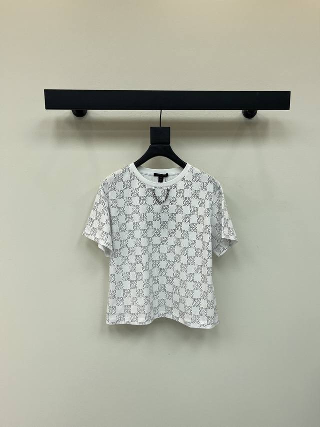 Louis Vuitto*25 new round-neck printed chain short-sleeved T-shirt, custom-made
