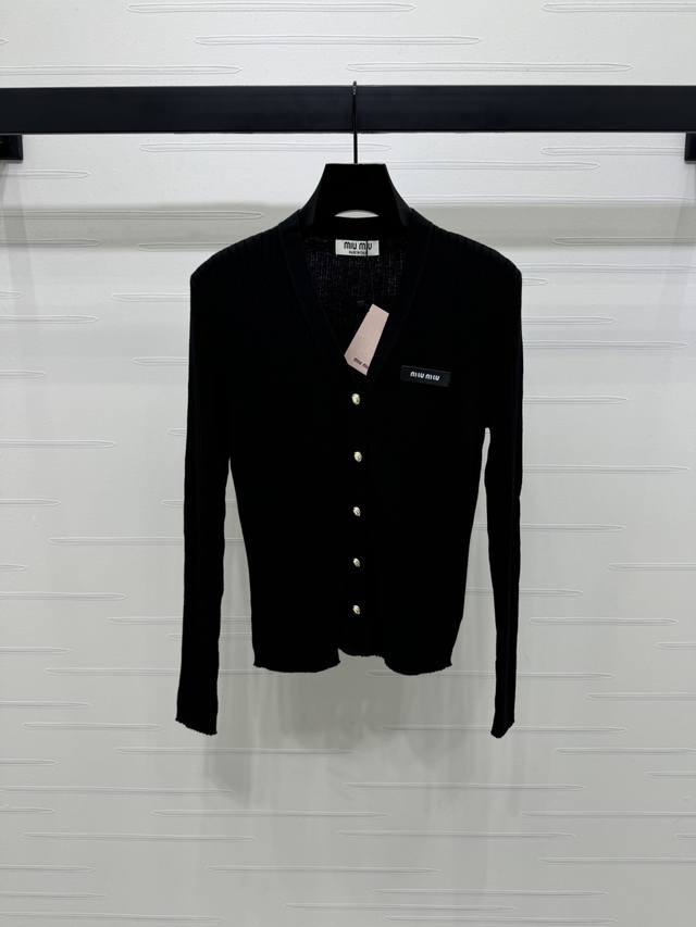 New, original, high-quality Miumi* 2025 Early Fall collection! This V-neck, long
