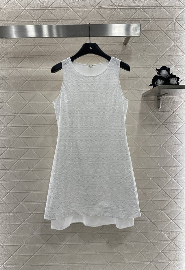Celin*2025 New Arrival Round-Neck Hollow Embroidered Vest Dress Custom Made Yb T