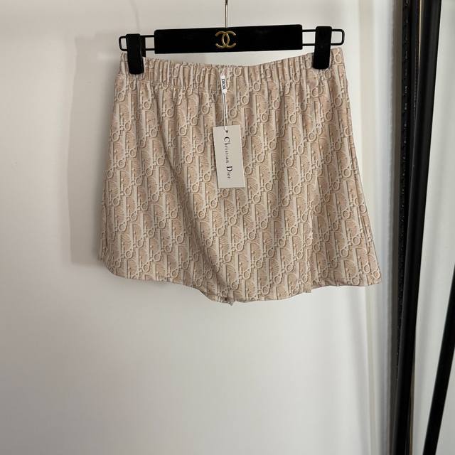 Style No. 20254294 Dio* new logo print elastic waist short skirt, apricot, light
