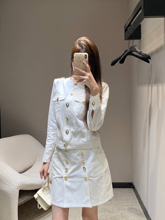 Balmai* 25Fw Early Fall new buttoned denim jacket and skirt set | Exclusive Yb d