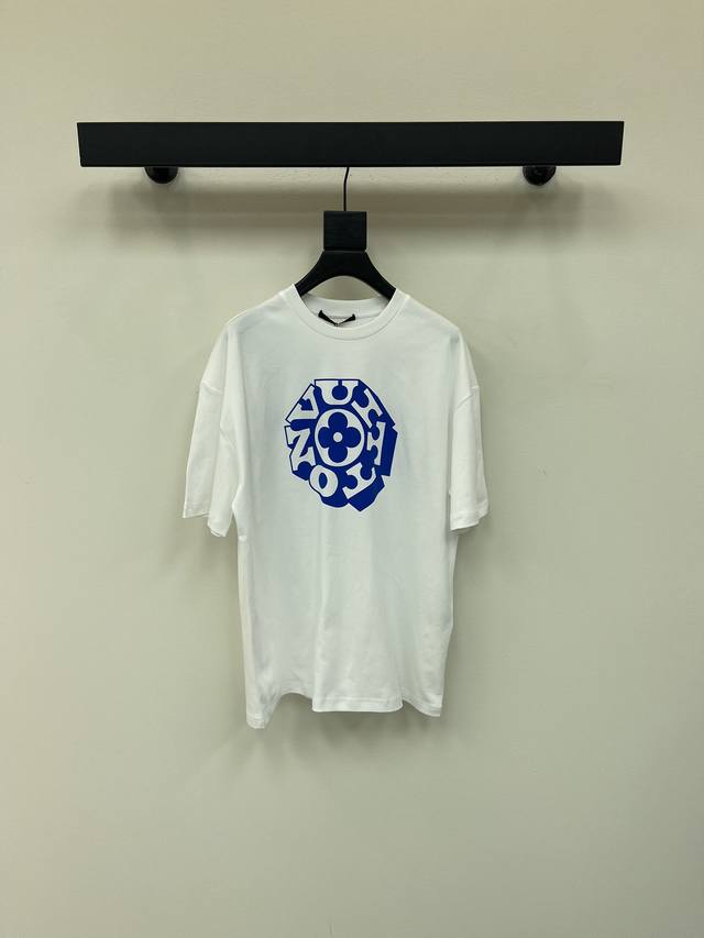 Louis Vuitto*25 new round-neck printed short-sleeved T-shirt, custom-made. Made