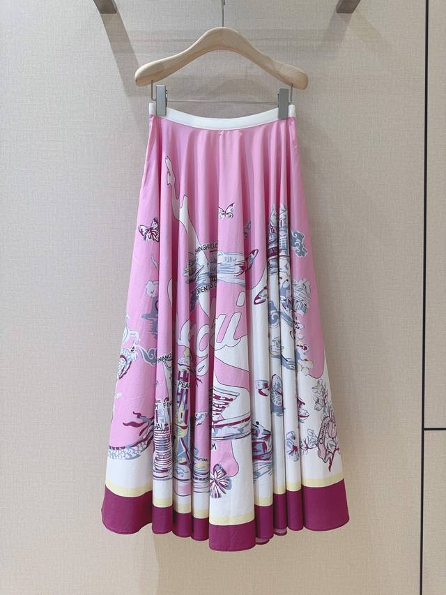 D-brand high-waisted printed skirt, new arrival recommended. Made from 100% cott