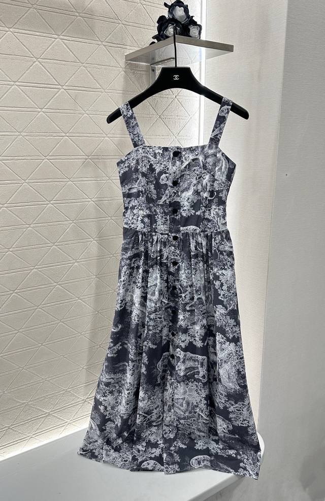 Dio*2025 New Arrival: Direct-Inkjet Printed Slip Dress. Custom YB twill cotton m