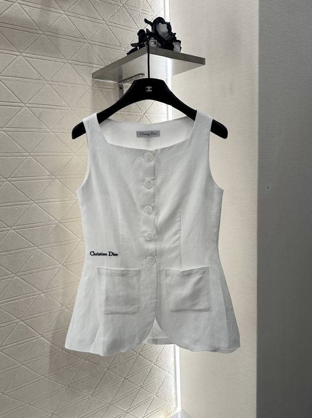 Dio*2025 new arrivals, vest and shorts set, custom-made Yb linen material with a