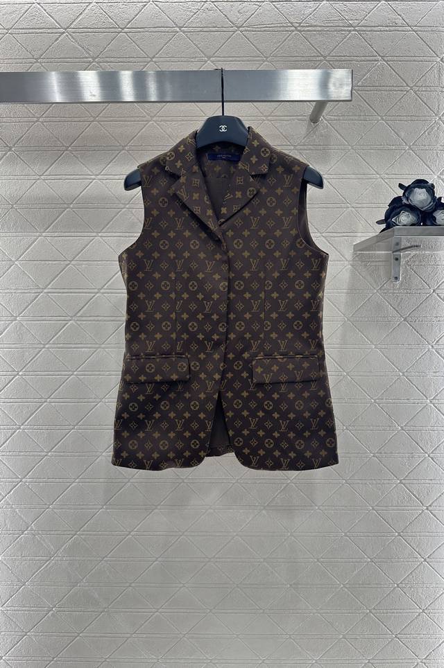 Louis Vuitto*2025 New Arrival. Jacquard lapel suit vest, custom-made with import