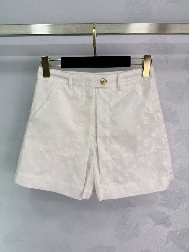 Louis Vuitt*On2025Ss new shorts, custom-made with imported, high-density monogra