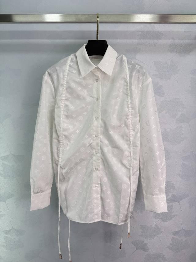 Louis Vuitt*On2025Ss new long-sleeved shirt, custom-made with imported, high-den