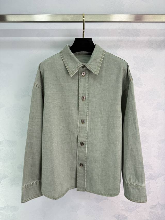 Loe*2025Ss latest collection of denim long-sleeved shirts. Understated luxury, t