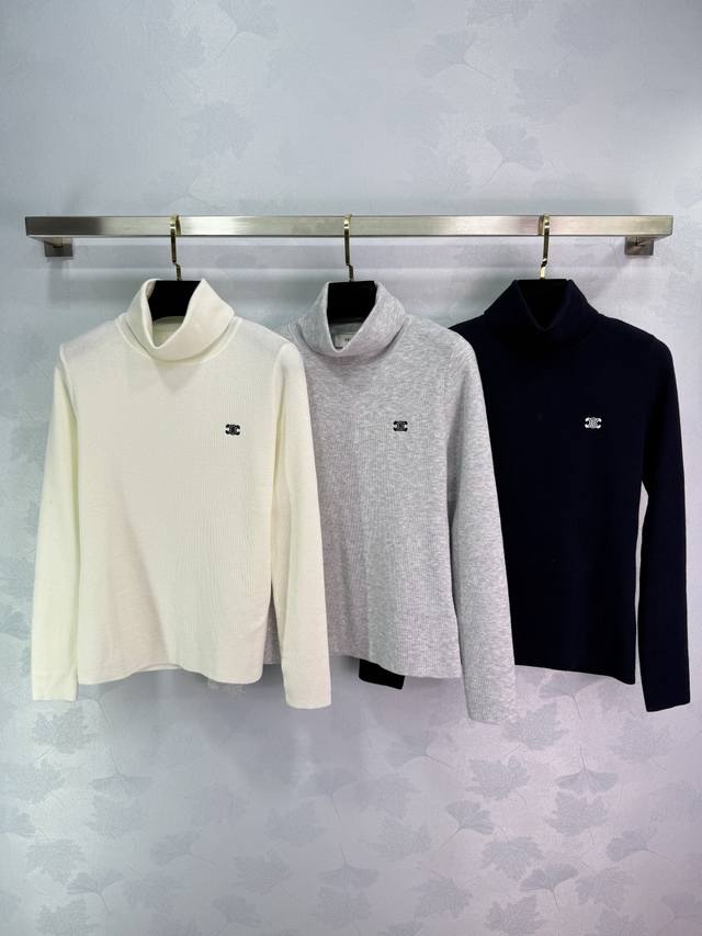 Celin*'s latest 2025 Early Fall collection! This Arc de Triomphe turtleneck knit