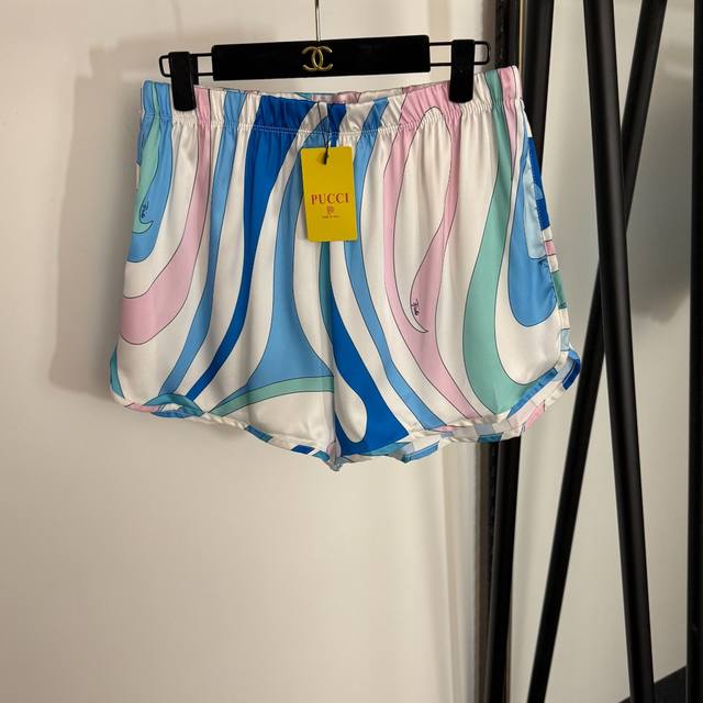 Style No. 20254287 Pucc* new color matching irregular stripe print casual shorts