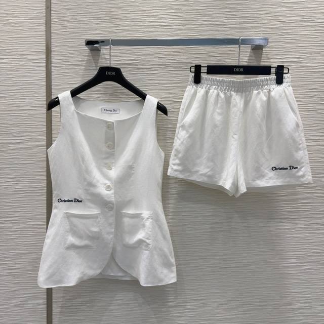 Christian Dio* 2025Ss new set, 100% linen limited edition! A truly stunning suit