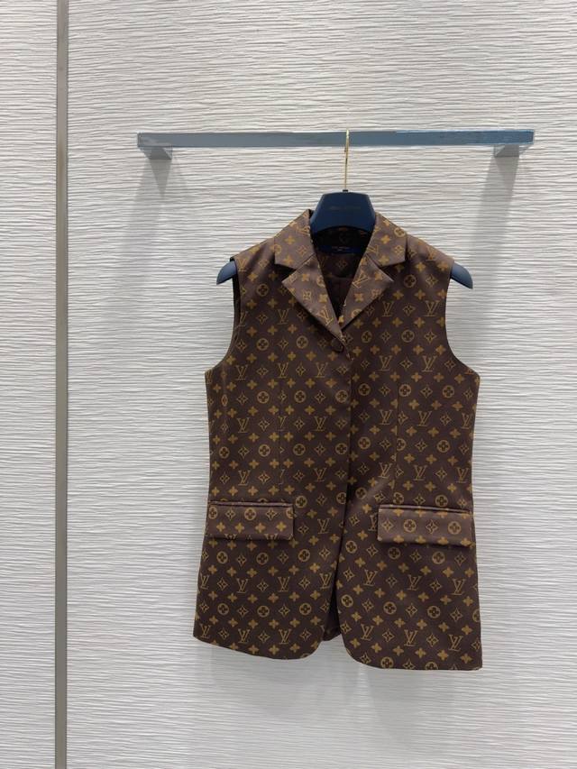 Louis Vuitto* 2025Ss new style, simple and elegant vest suit jacket. High-qualit
