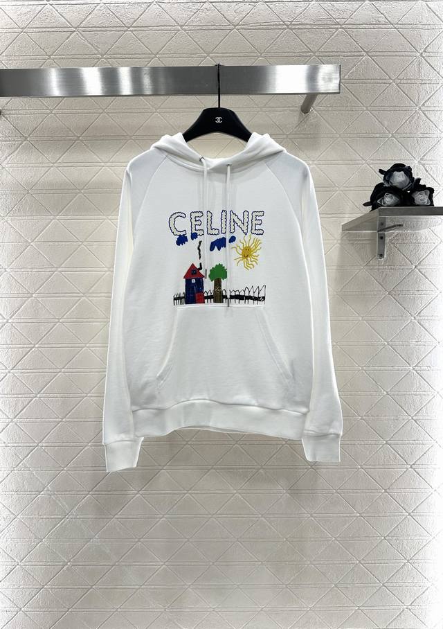 Celin*2025 new arrival. Custom printed hooded sweatshirt with playful design. Ma