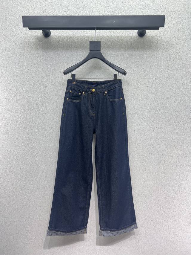 Lv monogrammed hem jeans are the perfect combination of style and comfort, and I