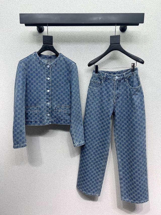 G's monogram denim jacket is stylish, understated, and luxurious! The versatile