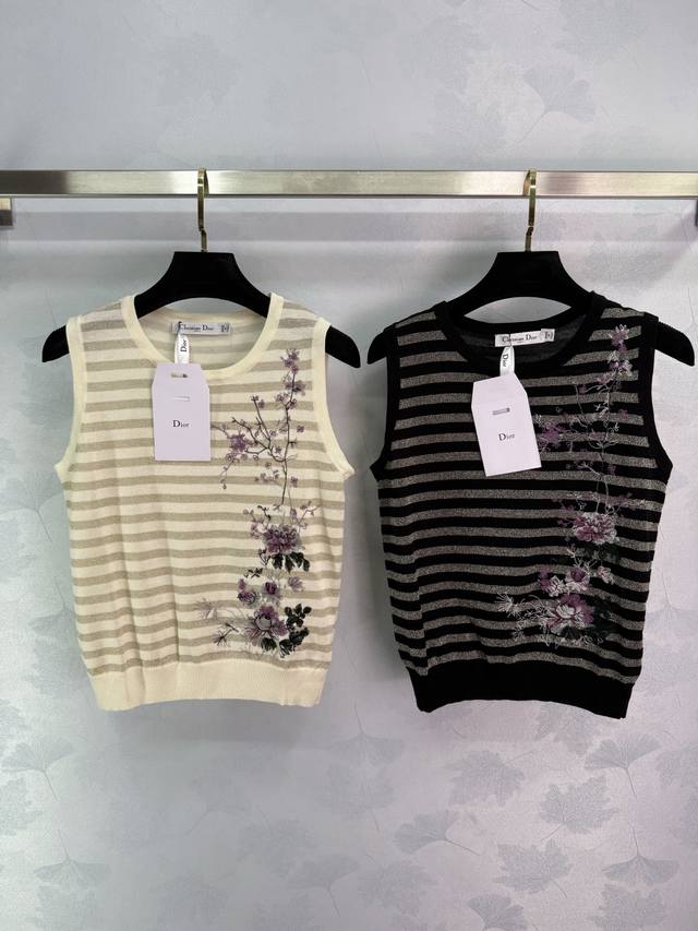 Dio*2025 New Arrival: New Chinese-style embroidered knitted vest, custom-made wi