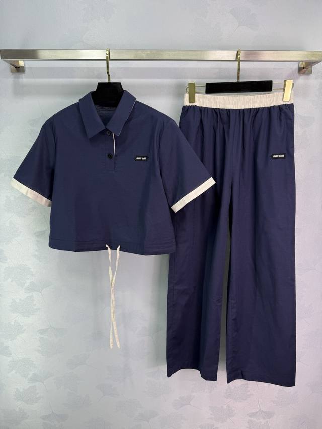 Miu Mi* 2025Ss new set, 20% linen + 80% cotton limited edition! This stunning se