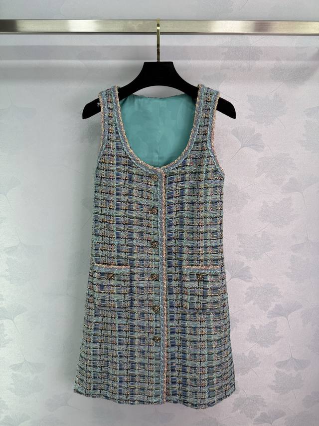 Chane*2025 new arrivals, woven dress with bound hem, sleeveless dress, custom ma