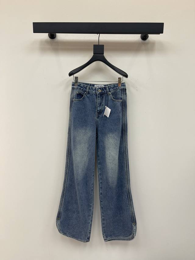 Loew*25 early fall new slit jeans, same as GW, Loew* plain double bone slit jean