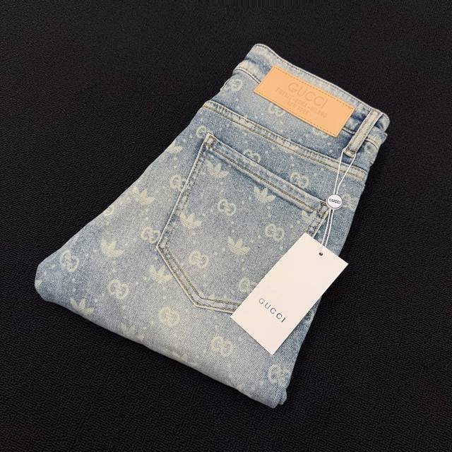 Style: D367 Gucci's new summer style, washed-print, stylish, casual, straight-le