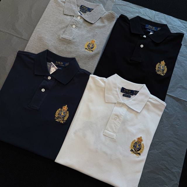 style number Rl03. This short-sleeved, lapel polo shirt features the Ralph Laure